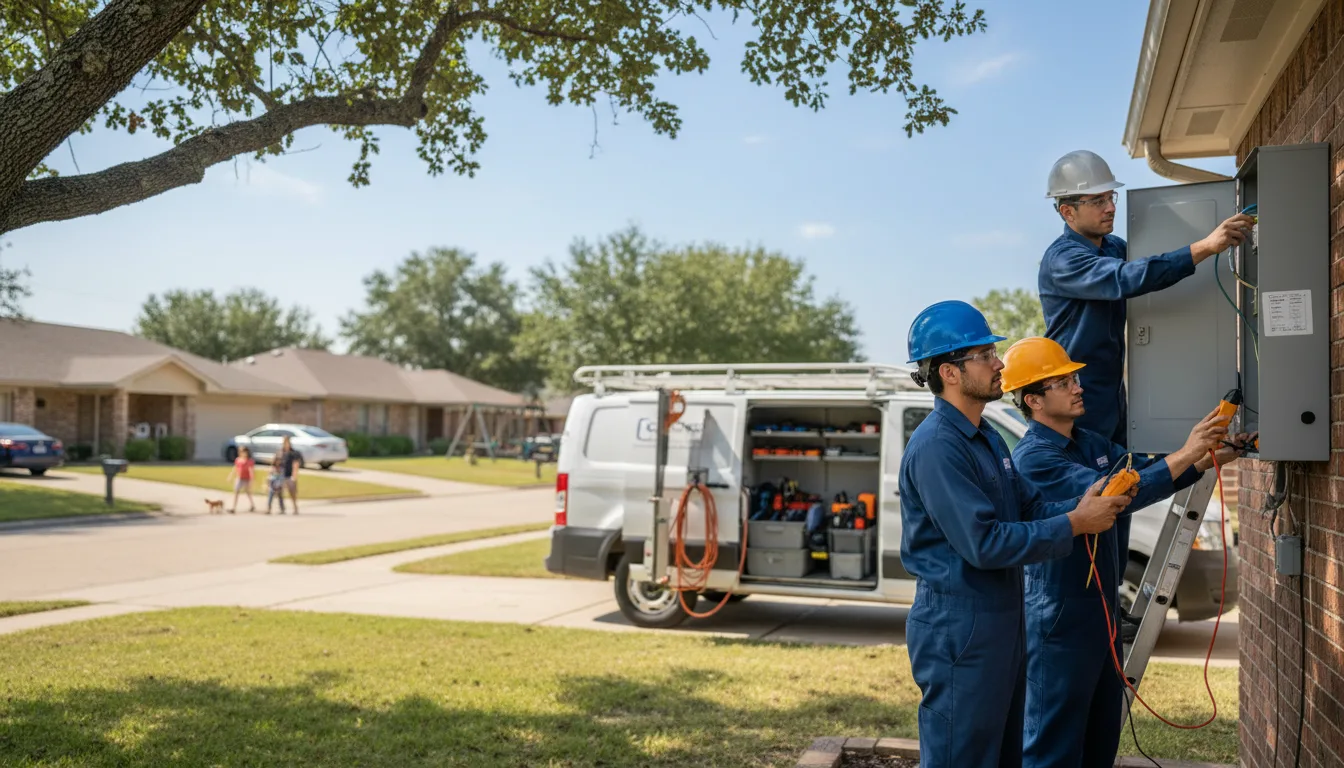 Certified electrician providing emergency electrical services in Sachse, TX